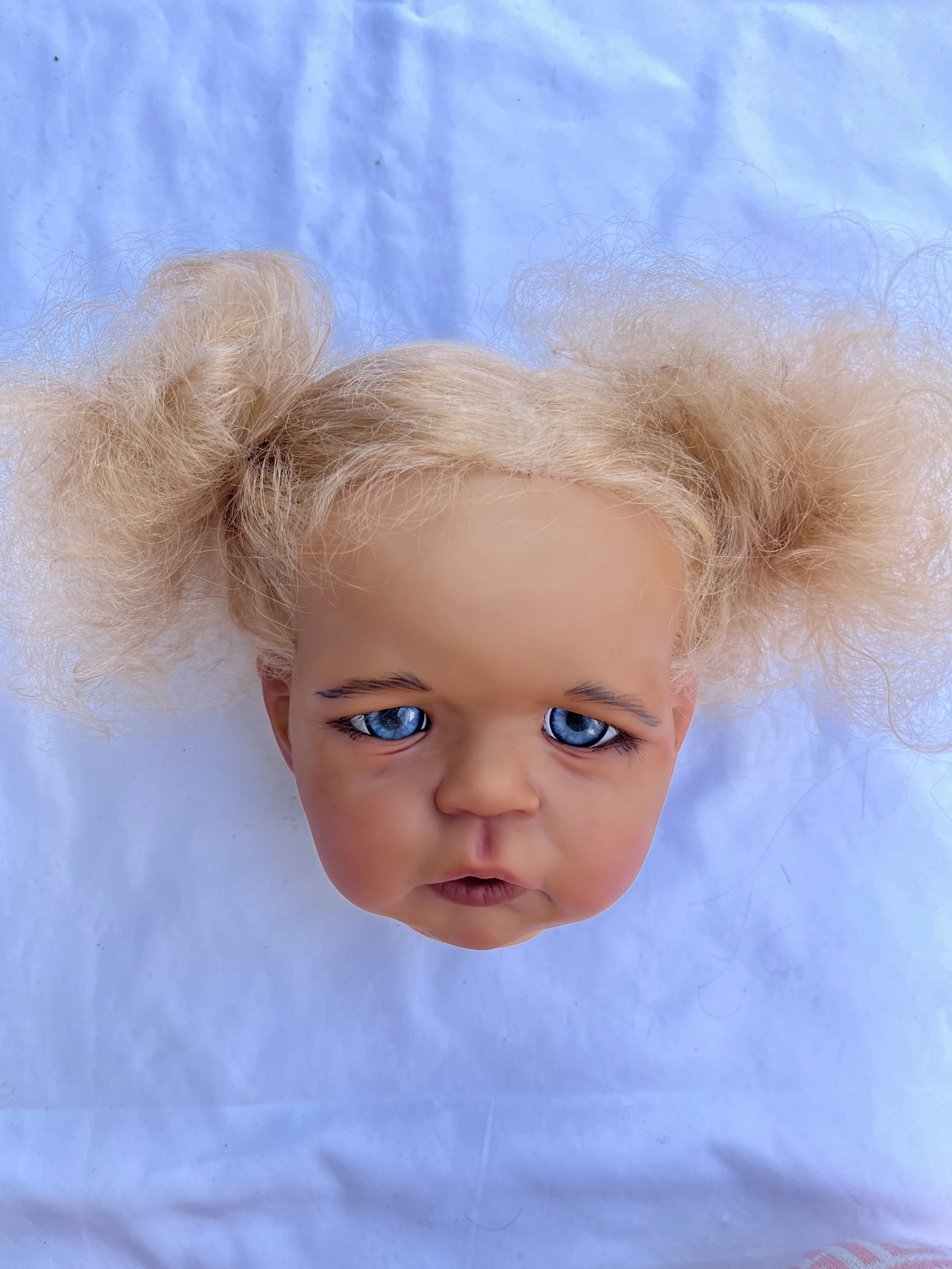 FBBD Customized Limited Supply25inch Reborn Baby Sandie With Dark Skin DIY Part Painted Kit With Hand-Rooted Hair