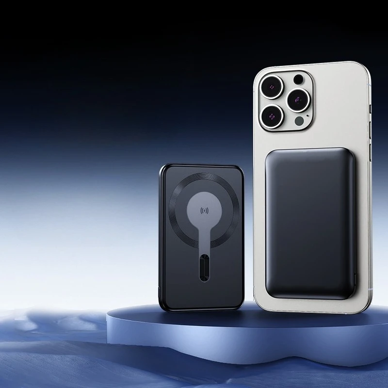 بنك طاقة لاسلكي مغناطيسي رفيع للغاية من سبائك الألومنيوم بقدرة 10000 مللي أمبير في الساعة مع بطارية خارجية شحن سريع PD20W لهاتف iPhone Xiaomi