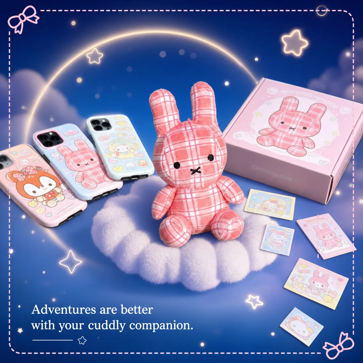 Hot Sale Miffy Rabbit Plush Toy Stuffed Animal Keychain Bag Charm Cream Pink Blue Butter Cute Soft High Quality Cartoon Lovely