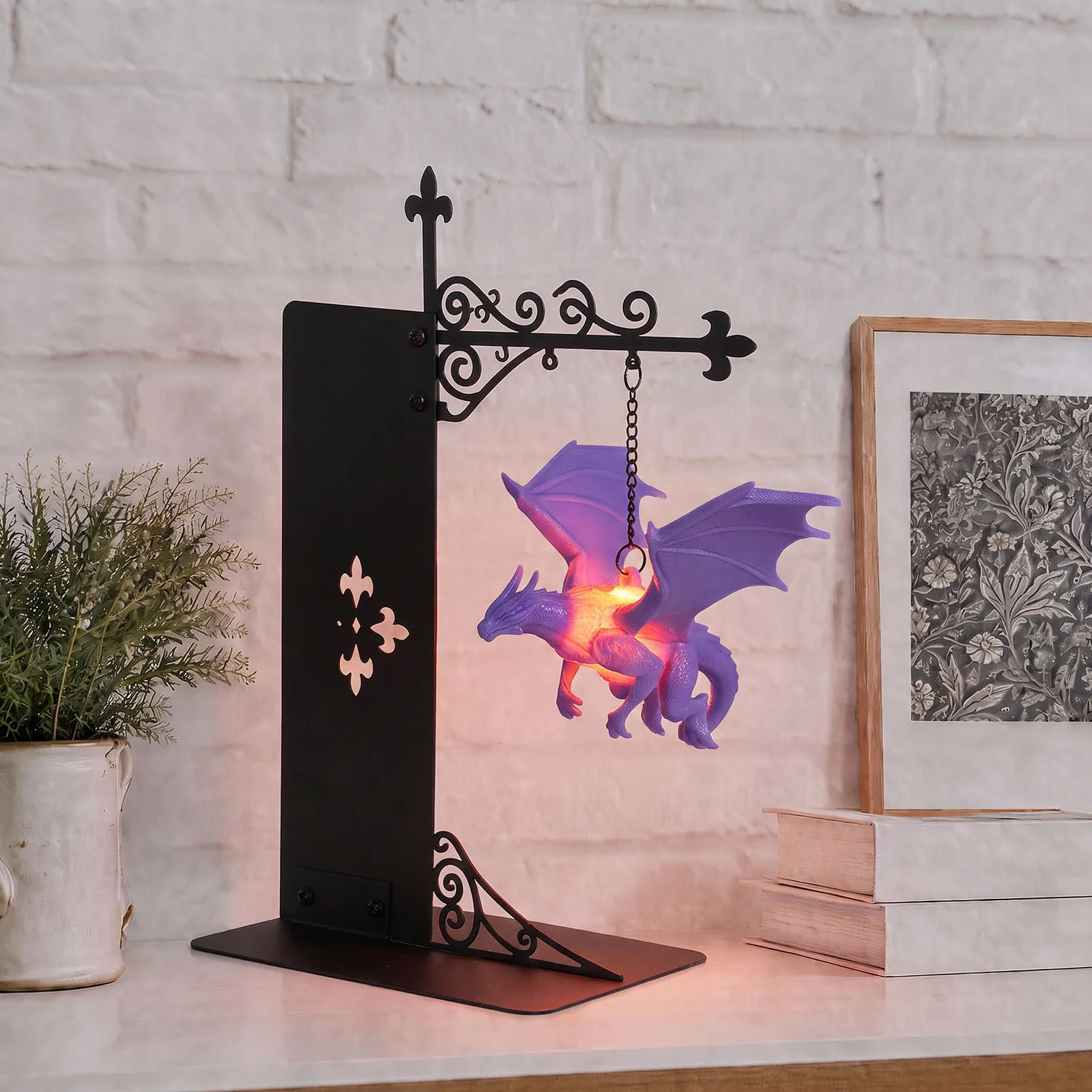 Creative Flying Dragon Bookend Light Bookshelf Lamp Floating Dragons Lighting Ornament Enchanting Night Lights Home Room Decor