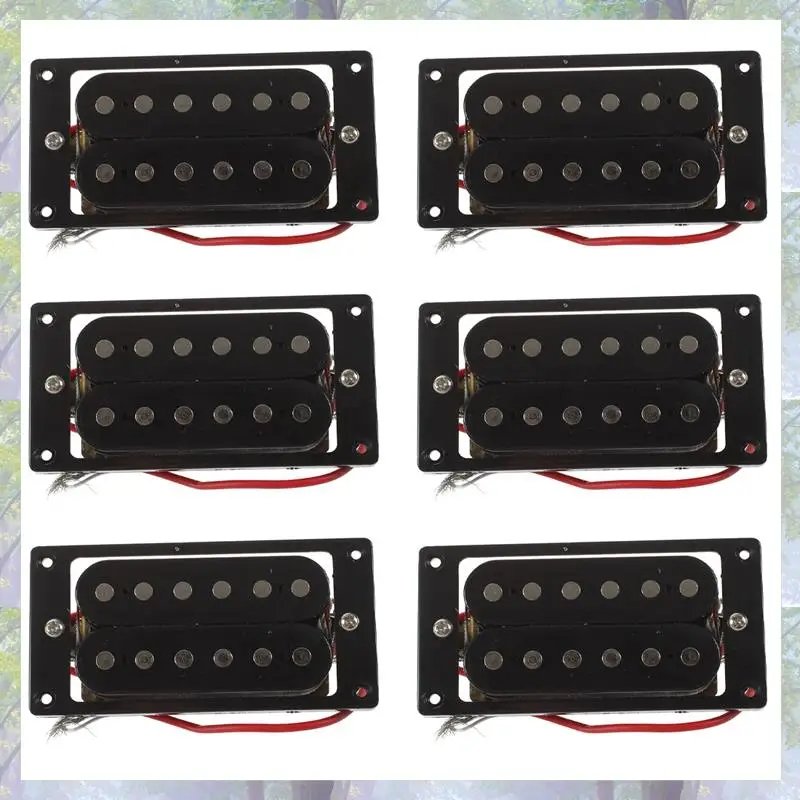 

12Pcs Black Humbucker Double Coil Electric Guitar Pickups + Frame Screw