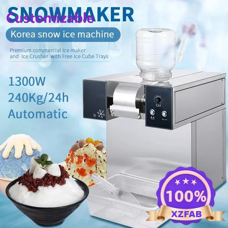 Factory Direct 2026 Heavy Duty Automatic Snow Ice Machine Korean Style Shaved Ice Crusher Commercial For Bubble Tea Shop Milk