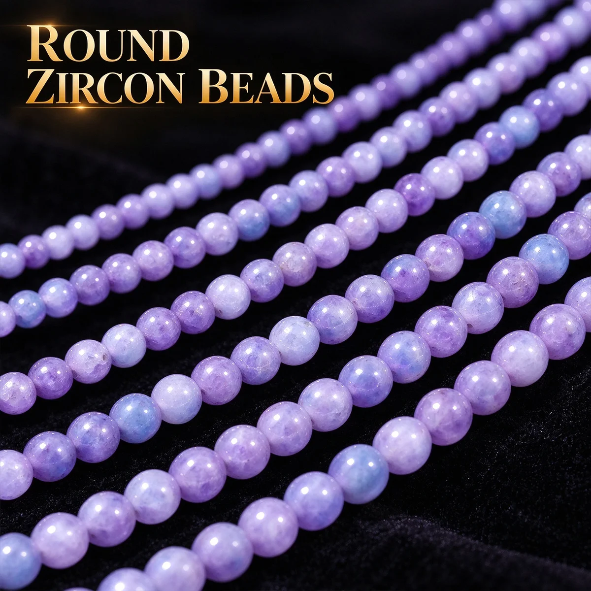 2mm 100–300pcs Natural Stone Round Zircon Light Purple Handmade DIY Jewelry Making Beads for Bracelets Necklaces and Accessories