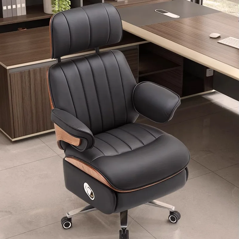 

Ergonomic High Back Comfortable Office Furniture Lumbar Support Pu Leather Boss Swivel Executive Office Chair With Footrest
