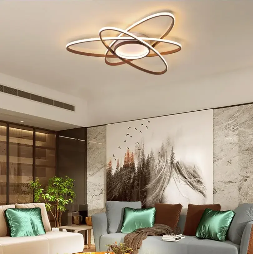 Creative Modern LED Chandelier Bedroom Lamp Dining Room hardware Surface Mount Chandelier lighting Size 60/85/98/120CM