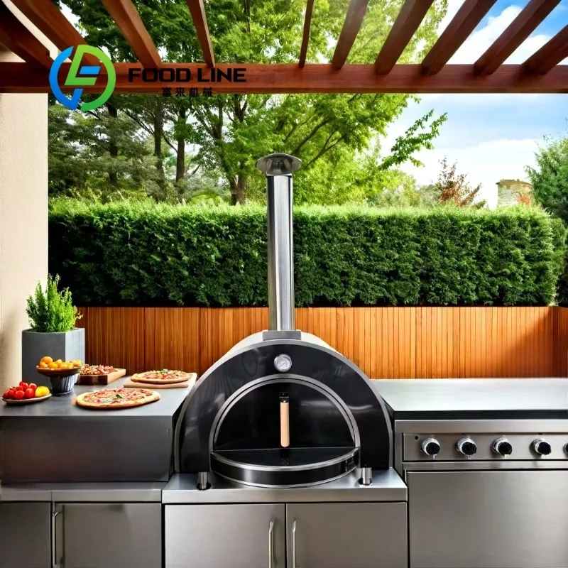 Modern Premium Outdoor Camping Table Top Gas-Powered Stainless Steel Baking Oven Ceramic Pizza Stone High Heat 9.3KW for Pizza