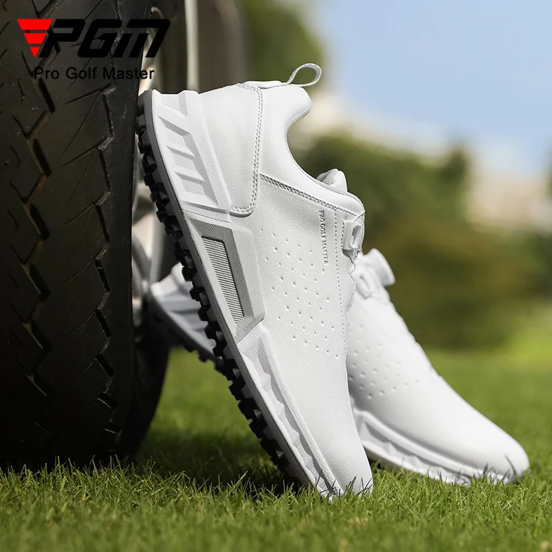 PGM Mens Golf Shoes Summer Breathable Knob Lace Up Comfortable Walking Shoes