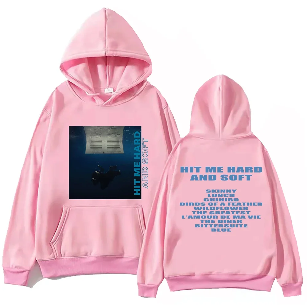 "Hit Me Hard and Soft" بيلي الرجال هوديي Harajuku نمط مطبوعة هوديي مروحة هوديي غير رسمي عالية الجودة البلوز