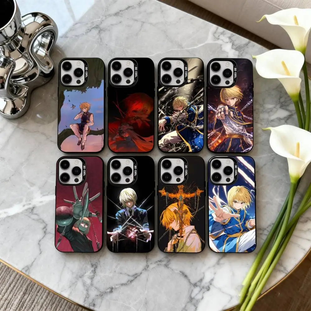 

H-Hunter X H-Hunter K-Kurapika Phone Case For iPhone17,16,15,14,13,12,11 Plus,Pro Max Black Candy silver phone case