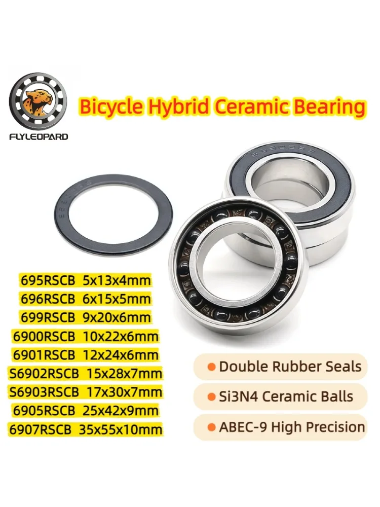 AliExpress NONE 1pcs 6901RS Hybrid Ceramic Bearing 12x24x6mm ABEC-9 Si3N4 Ceramic Balls 695 696 699 6902 6903 2RS for MTB Road Bike Hub Pedal