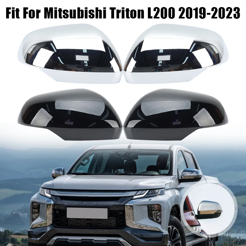 

Rearview Wing Mirror Cover Cap For Mitsubishi Triton L200 2019 2020 2021 Chrome With Buckle Side Door Mirror Cap Car Accessories
