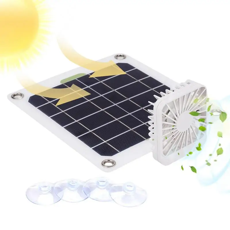 

Solar Powered Fan Greenhouse Exhaust Fan Ventilation Vent Fan 10W Solar Panel With Exhaust Fan Solar Fan For RV Camping Chicken