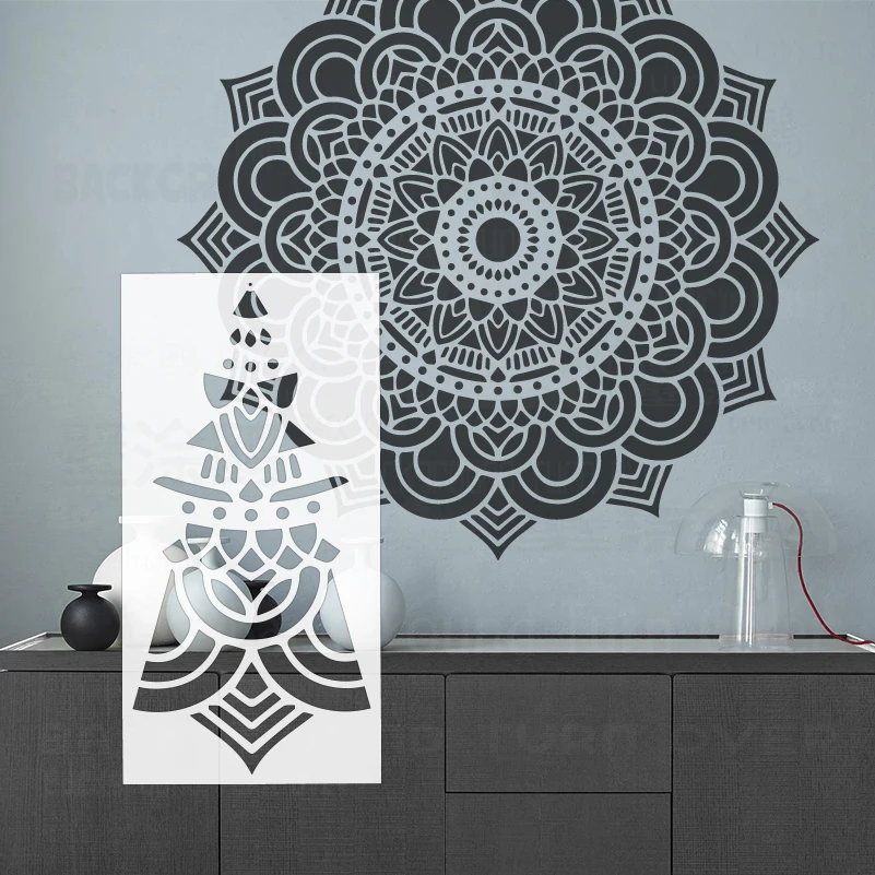 140cm - 180cm Stencil For Painting Wall Decorative Plaster Decor Template Furniture Makers Big Large Mandala Ceiling Round S105