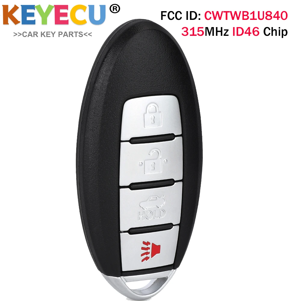 KEYECU Car Remote Key For Nisan Versa Sentra Leaf 2013-2019 285E3-3AA0A CWTWB1U840 ID46 315MHz Replacement Smart Card