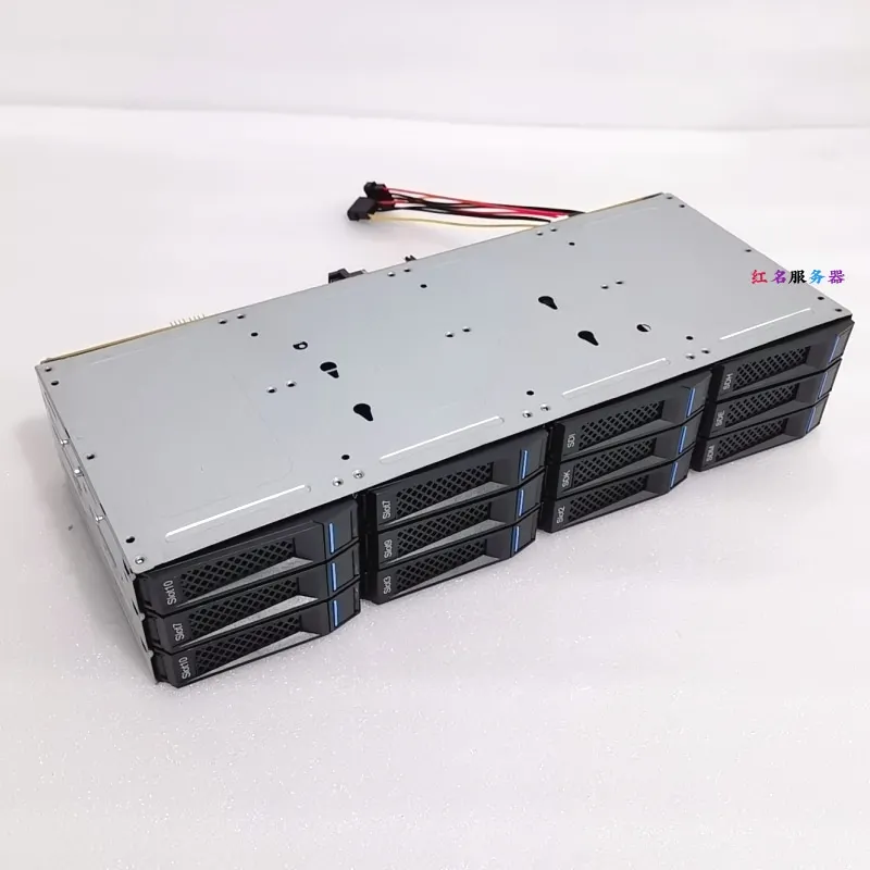 12 bay 3.5-inch hard drive cage, hot swappable 8087 interface D-type 4ping power supply SAS/SATA chia