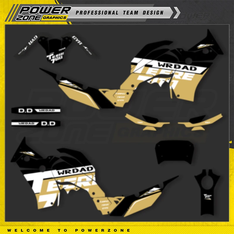 

POWERZONE Custom Graphics LTZ400 Graphic Decals Sticker Kit DECO Dekor For YAMAHA T700 2018-2023 TENERE T700 Name Number 07