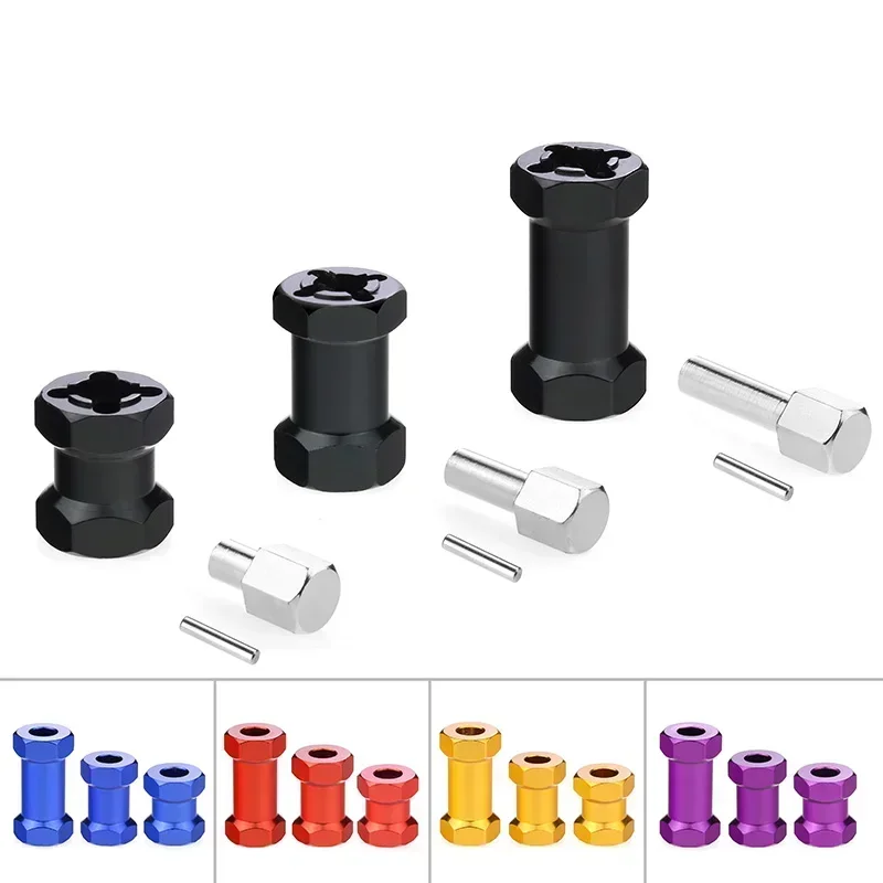 4 Uds espesor 15mm/20mm/25mm/piezas de extensión 12mm bujes de rueda hexagonales para Axial scx10 D90 90046 Tamiya MST 1/10 RC Car Crawler