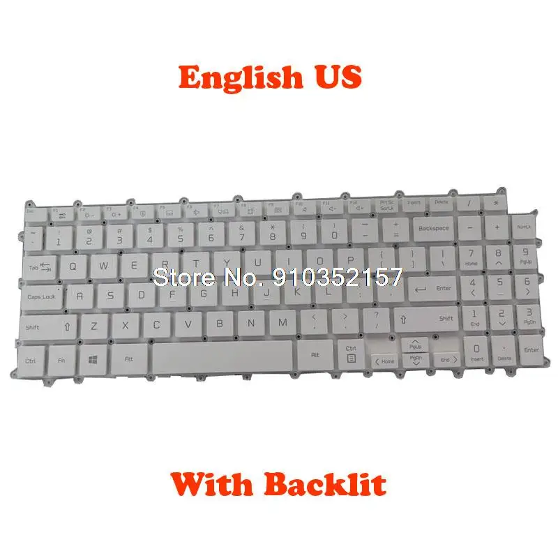 

Backlit 15Z90P Keyboard For LG KT01-20B8BS03USRA000 AEW74229912 SG-B0330-XUA AEW74230002 SN8001BU1 United States US No Frame