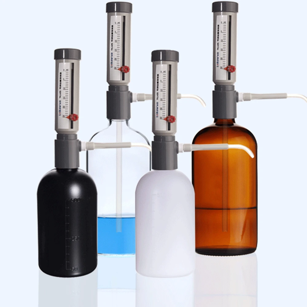 

250 500 1000ml Sleeve Adjustable Quantitative Liquid Bottle Dispenser Labrotary Glassware Chemical Experiment