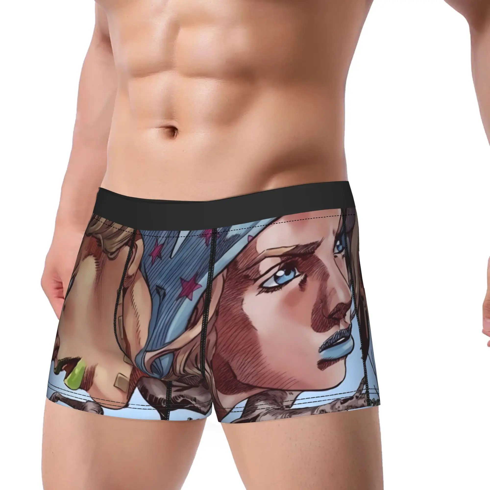 JoJo's Bizarre Adventure Underpants Homme Panties Man Underwear JoJo Print Shorts Boxer Briefs