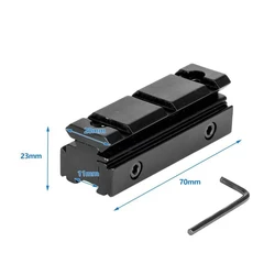 Adaptador riel Weaver a Picatinny táctico aluminio ligero versátil