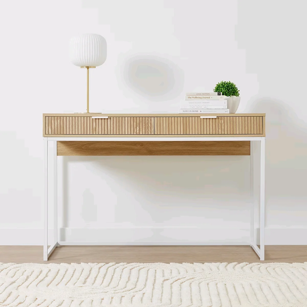 

！@Combohome Wood Metal Computer Desk Modern Household Student Table Simple Bedroom Writing Desk Office Work Small