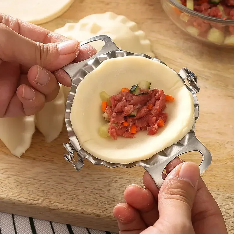 Edelstahl Knödel Form Kuchen Pasta Ravioli Knödel Maker Clip Backform Gebäck Teig Presse Cutter Küche Zubehör