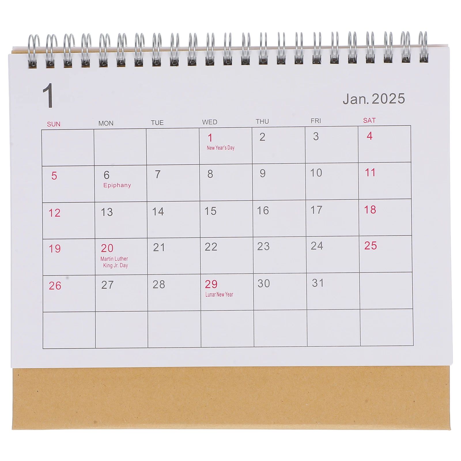 

English Version Desk Calendar 2025 Minimalist Monthly Planner Sturdy Paper Family Table Calendars Large Standing Decor