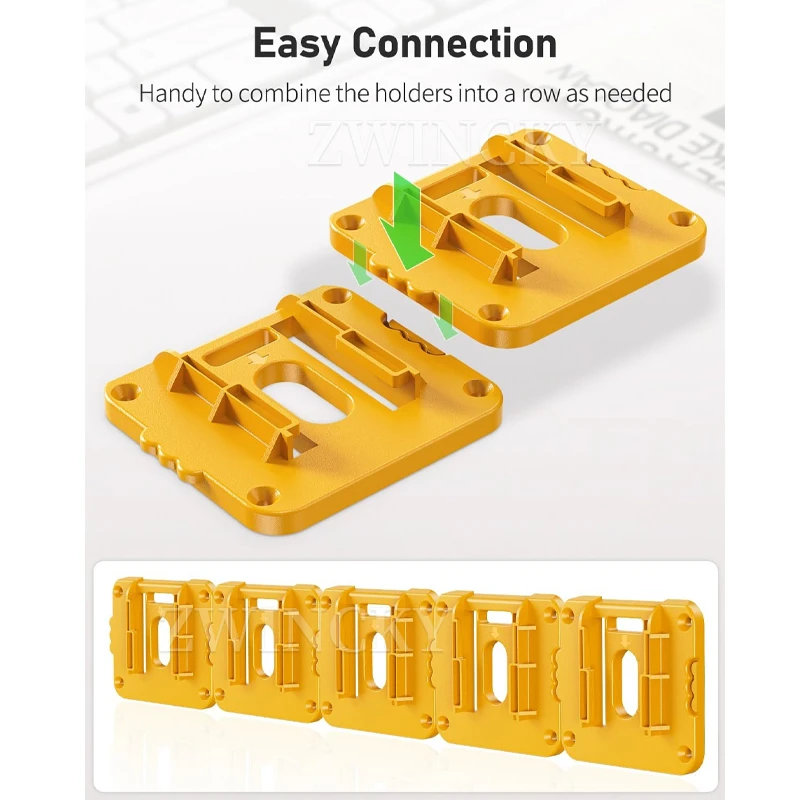Battery Holders for Dewaltt，18V 20V Lithium Batteries Wall Mounted Battery Organizer Heavy-Duty Battery Storage Mount Dock Holde