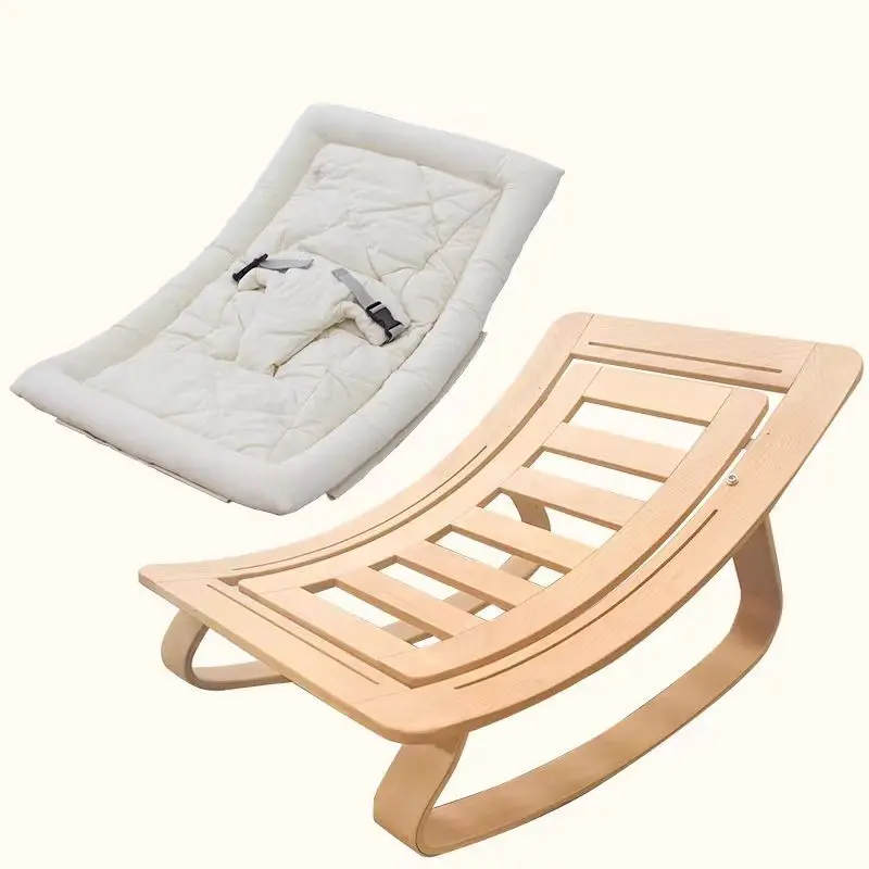 

Rocking horse for children baby rocking chair solid wood home newborn recliner multifunctional wooden baby soothing chair ins