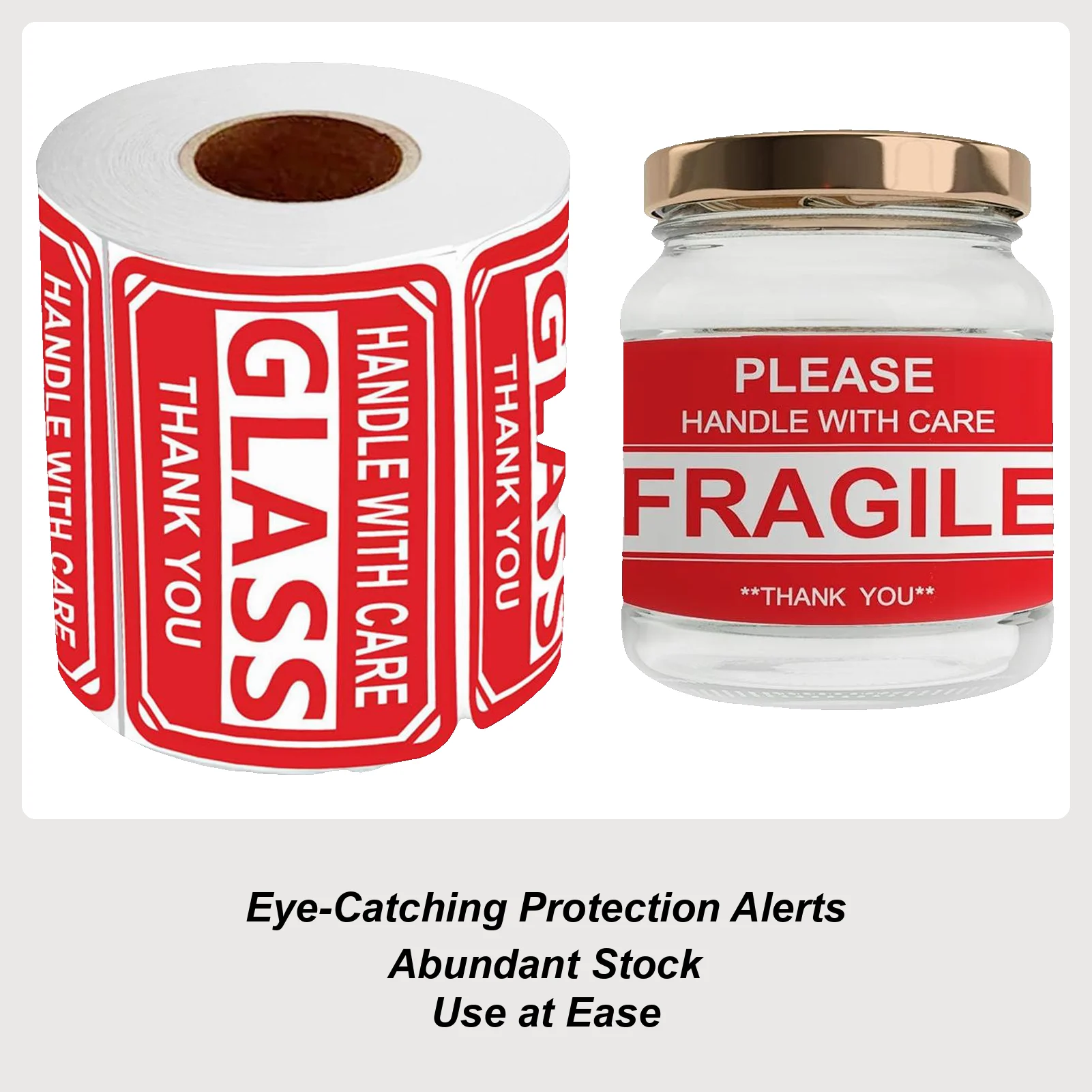 

250Pcs/roll GLASS Fragile Warning Sticker Care Shipping Special Tag Useful Shipping Express Label Handle With Care Label