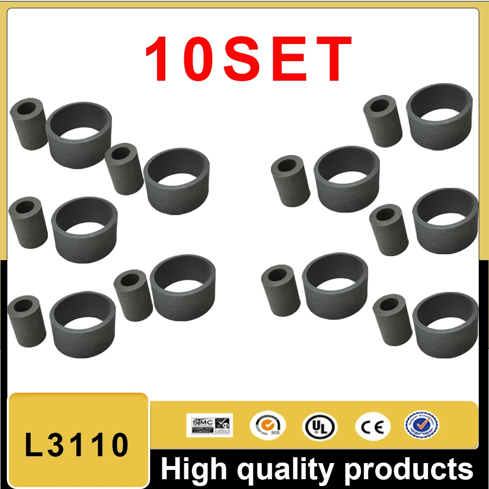 5/10 Sets Feed Pickup Roller Separation Pad Rubber for EPSON L 3110 3150 4150 4160 3156 3151 1110 3158 3160 4158 4168 4170