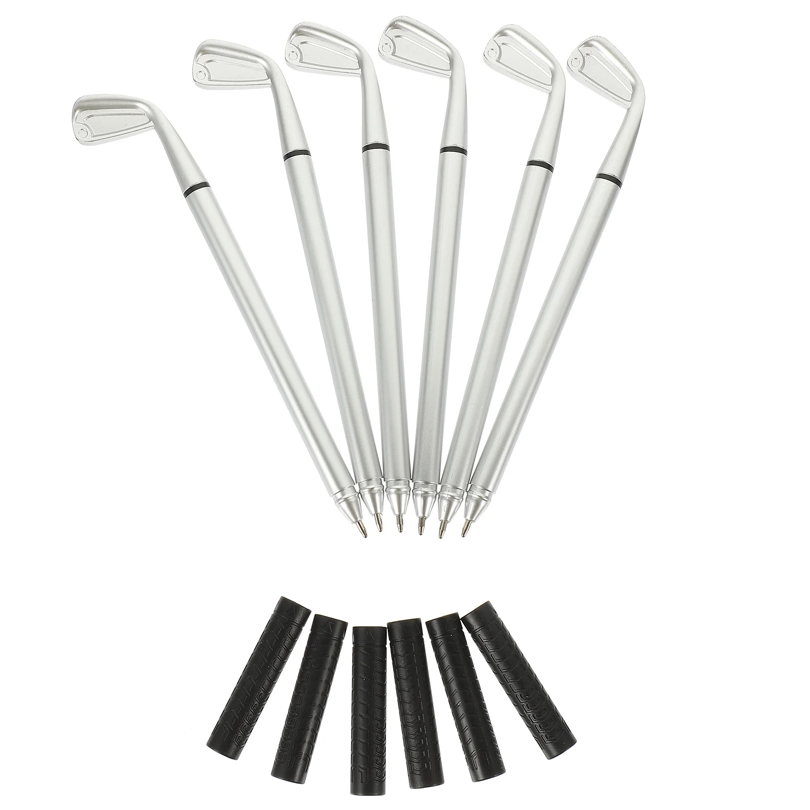 

6pcs Golf Club Ballpoint Pen Metal Simulation Office Desk Decor Stationery Gift For Men Birthday Wedding Anniversary Father'S
