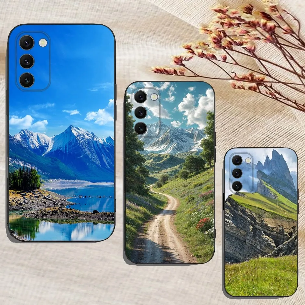 

Mountain Case Phone Case For Samsung Galaxy A13,A21s,A22,A31,A32,A52,A53,A71,A80,A91 Soft Black Cover