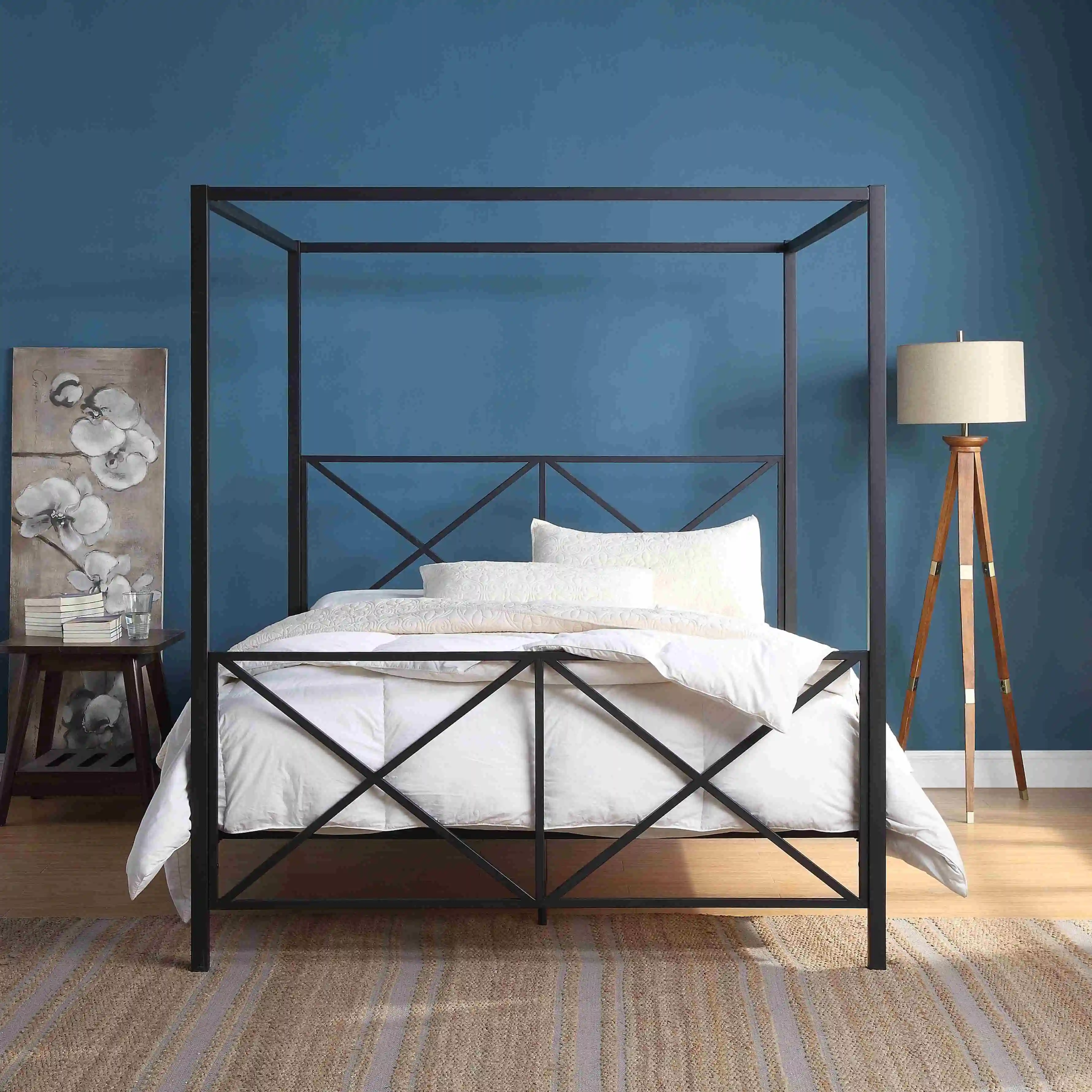 Canopy Bed Frame Metal Queen - yh-Queen Size Mosquito Net Multi Color