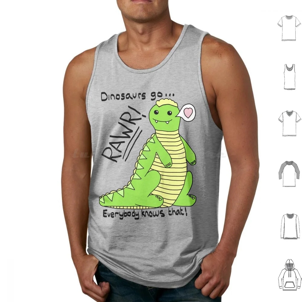 Dinosaurs Go Rawr! Tank Tops Vest Sleeveless Amy Can Flyy Fly Dinosaur Dino Dinos Dinosaurs Go Roar Rawr Everybody Knows Cute