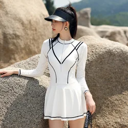 Rashguard Women Long Sleeve Swimsuit Swimming Suit Korean Swimwear Two Piece Bathing Suit Traje De Surf Mujer