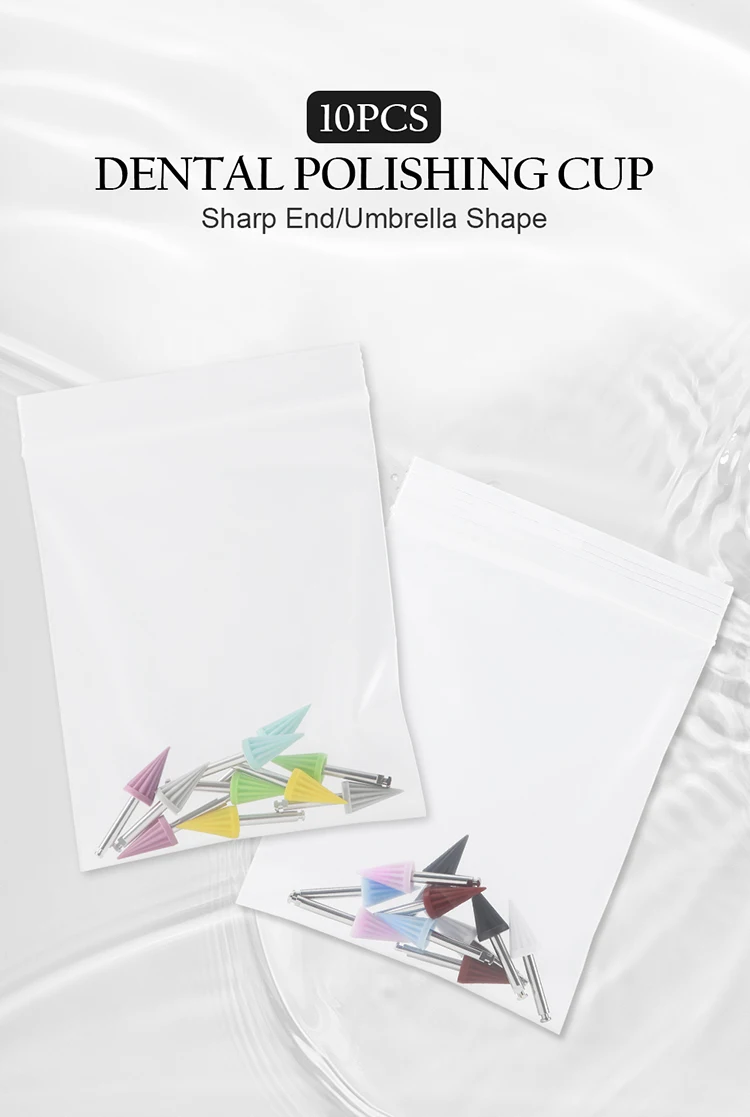 100 Stück AZDENT Dental Prophy Cups aus Silikonkautschuk, konische Polierprophy-Cups, schirmförmig, weich und hart, für Winkelstücke – Detail 1