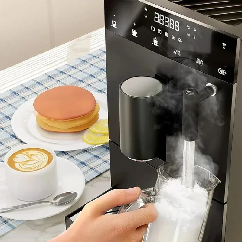 Black Italian Espresso Machine with Ste-am Wa-nd for Home ，Hotel