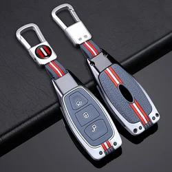 Zinc Alloy Car Key Case Cover Protective Shell Fob for Ford Mondeo Focus Fiesta Kuga C-Max S-Max MK3 Car Interior Accessories