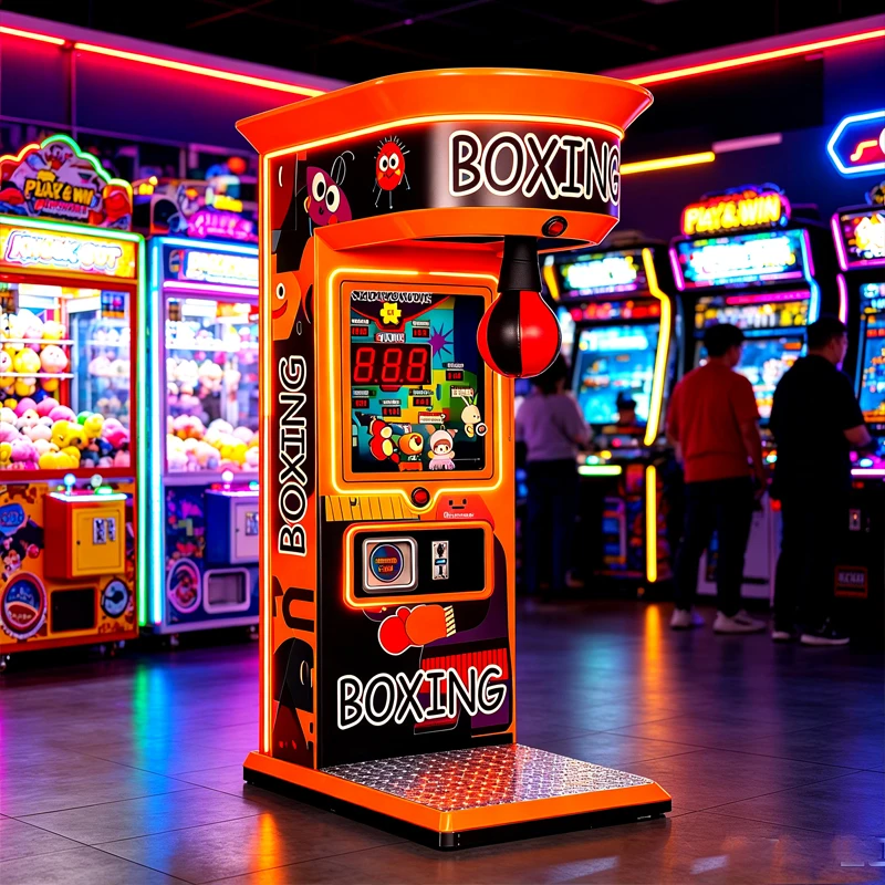 Coin Operated Boxing Punch Game Machine Strength Tester Arcade Equipment For Game Center Customized