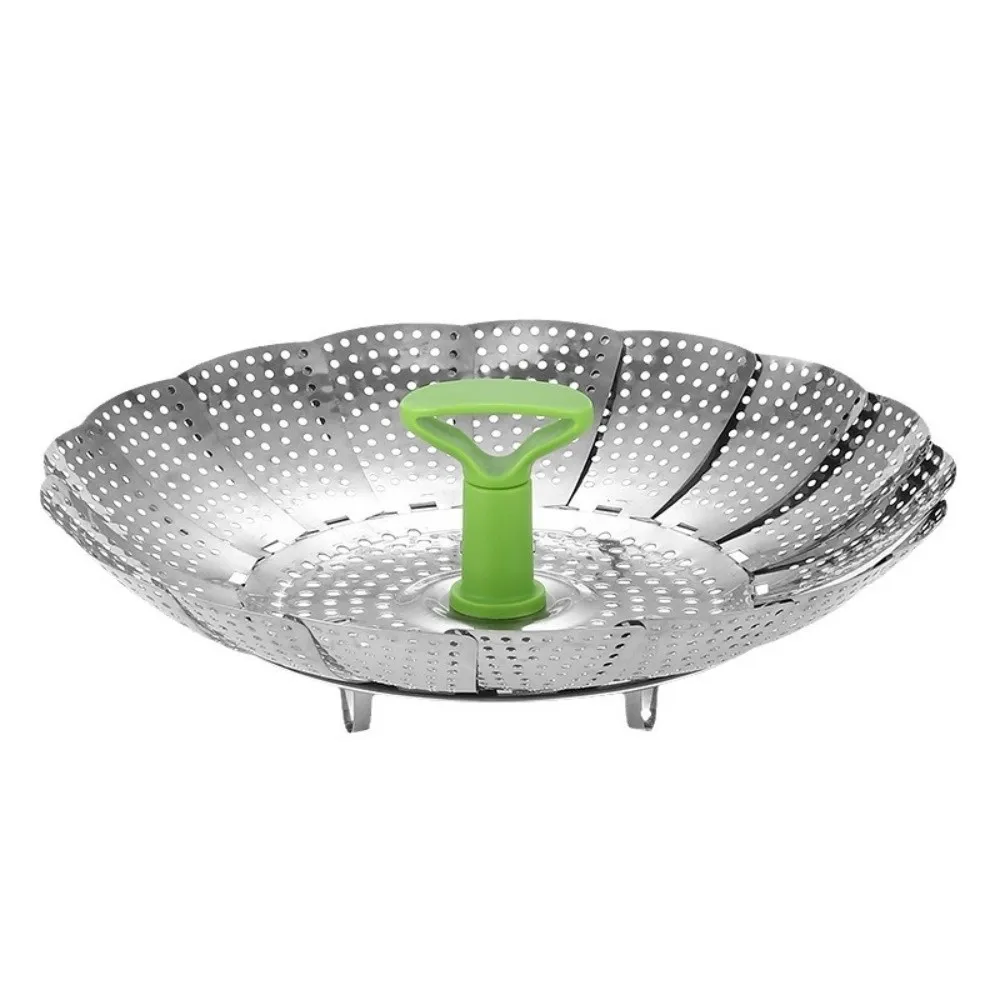 Stainless Steel Lotus Steaming Tray Folding Design Expandable Folding Food Steamer Multi-Function Mesh Basket Mesh Steamer Rack