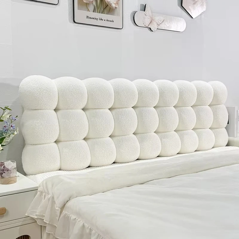 Backrest Cushion Headboard Soft Pad Thickened Sitting Cushion Snowball Body Pillow Bedroom Pillow Tatami Washable Decorative