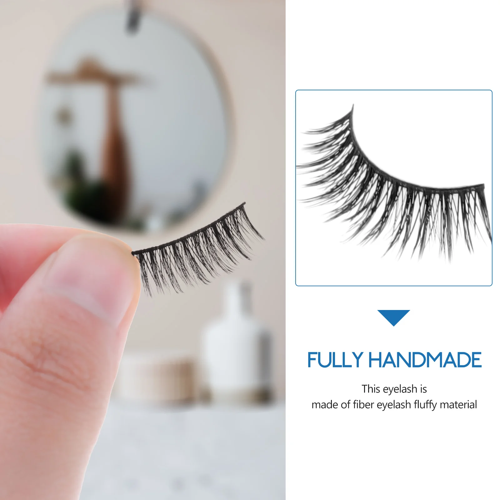 

False Eyelashes Fake Wispy Individual Makeup Accessories Short Classic Lashes Pack Women