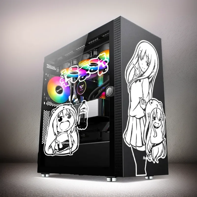 Himouto! Umaruchan Anime Stickers for PC Case,Japanese Cartoon Decor Graffiti Decals,Hollow Out Sticker Waterproof