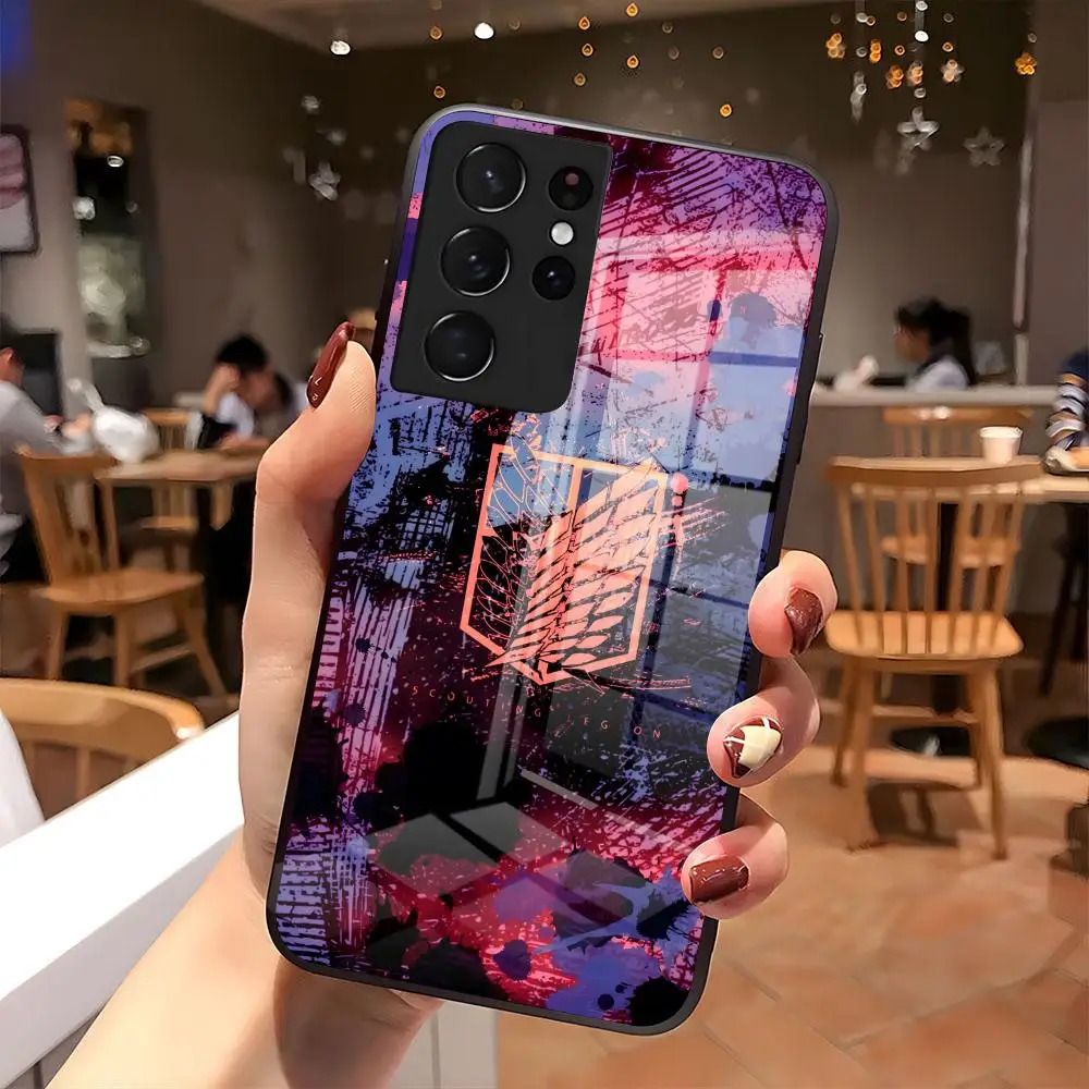 Attack On Titan Logo Phone Case For Samsung A56 A36 A26 A16 A15 A25 A35 A55 A14 A34 A24 A54 Glass Case