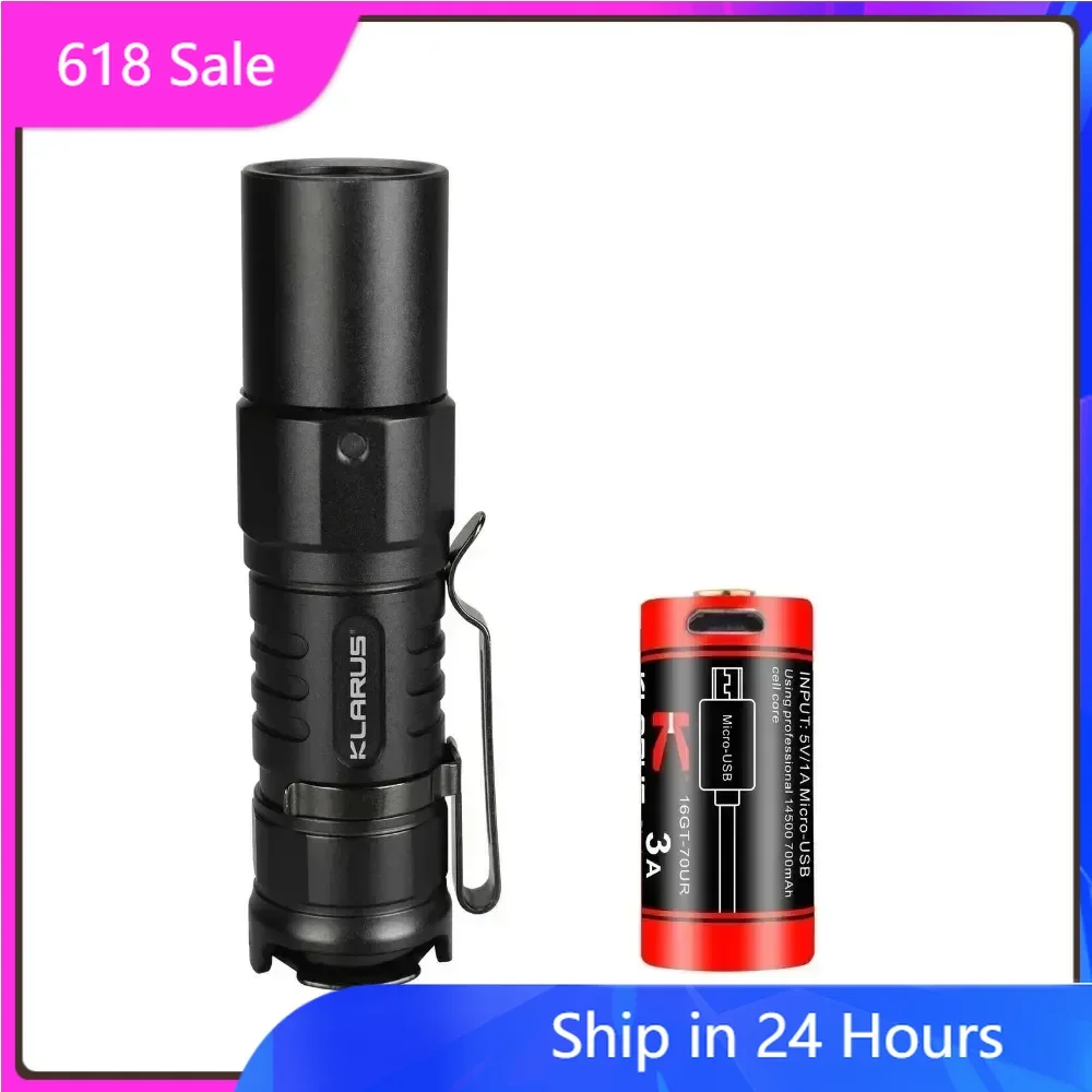 Klarus XT1C Compact Tactical LED-Taschenlampe, 1000-Lumen-Taschenlampe, Compact Edition