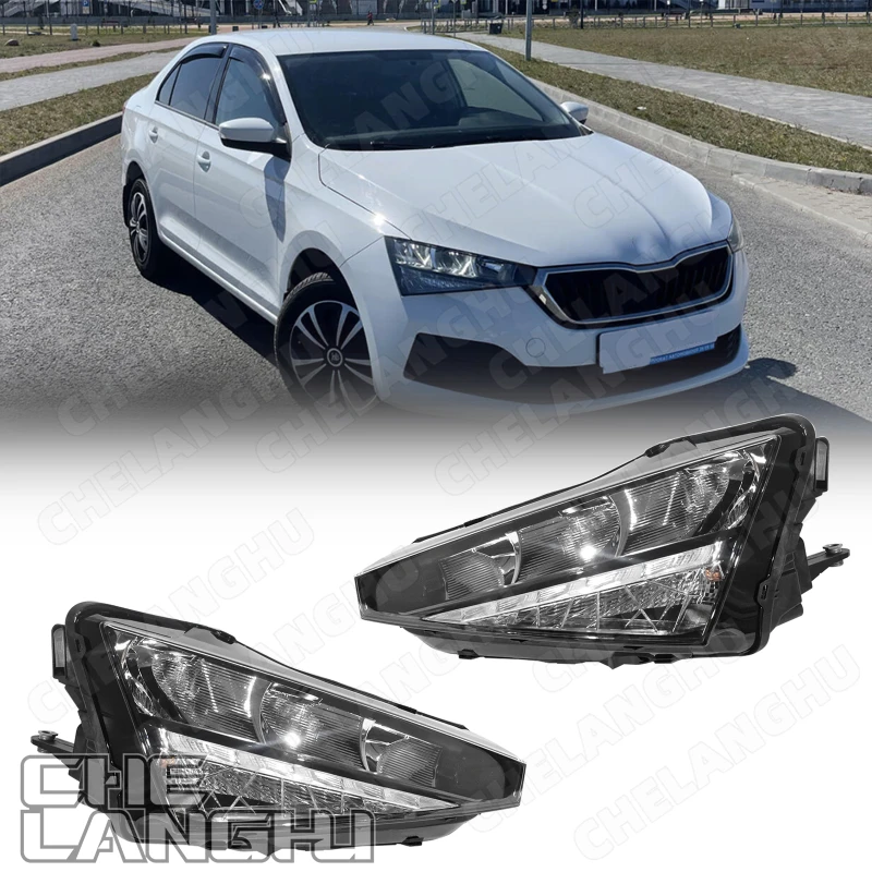 

LED Headlight For Skoda Rapid 2020 2021 2022 2023 2024 2025 Russian Version Front Turn Signal Light Headlamp DRL Car Accessories