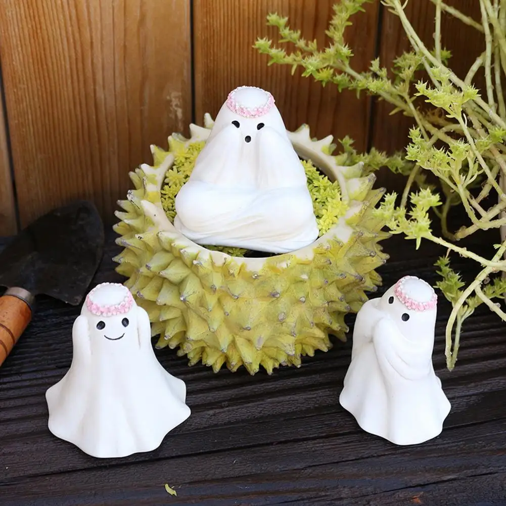 

Halloween Ghost Figurine Set Spooky Halloween Ghost Figurines for Home Office Decor Set of 3 Resin Ornaments with for Study