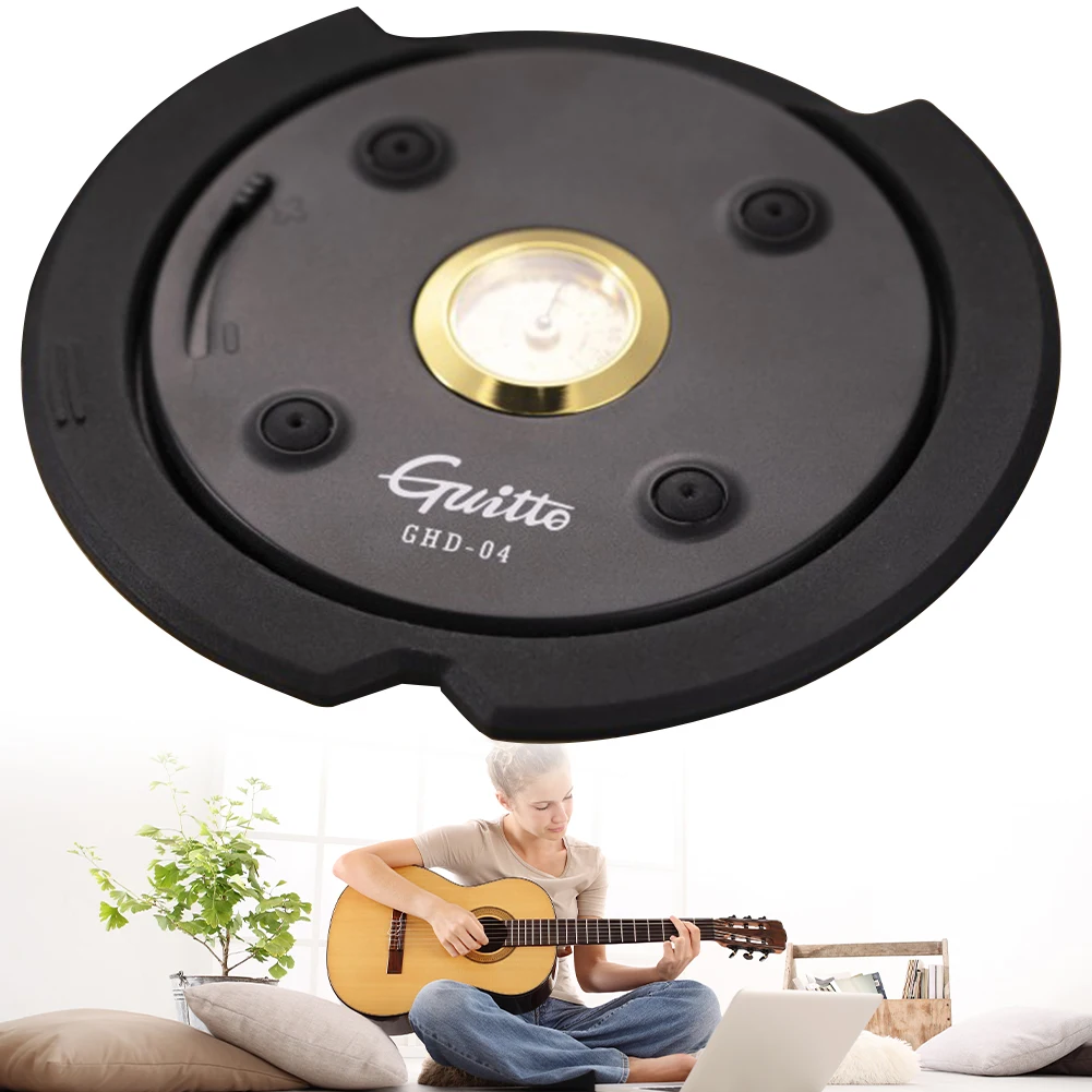 

Увлажнитель для акустической гитары, крышка для звукового отверстия с гигрометром, крышка для звукового отверстия гитары для ухода и обслуживания гитары